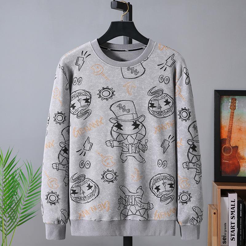 

Men s Casual Plus Size Crew Neck Sweatshirt, Trendy 2021 Spring/Autumn Collection for Big and Tall Sizes XL сірий