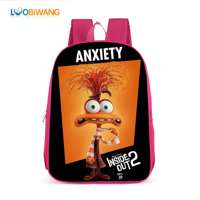 Inside Out 2 Kids School Backpack 17 Inch Oxford Fabric Bag Girls Boys Lightweight Anti-Theft Comfortable Student