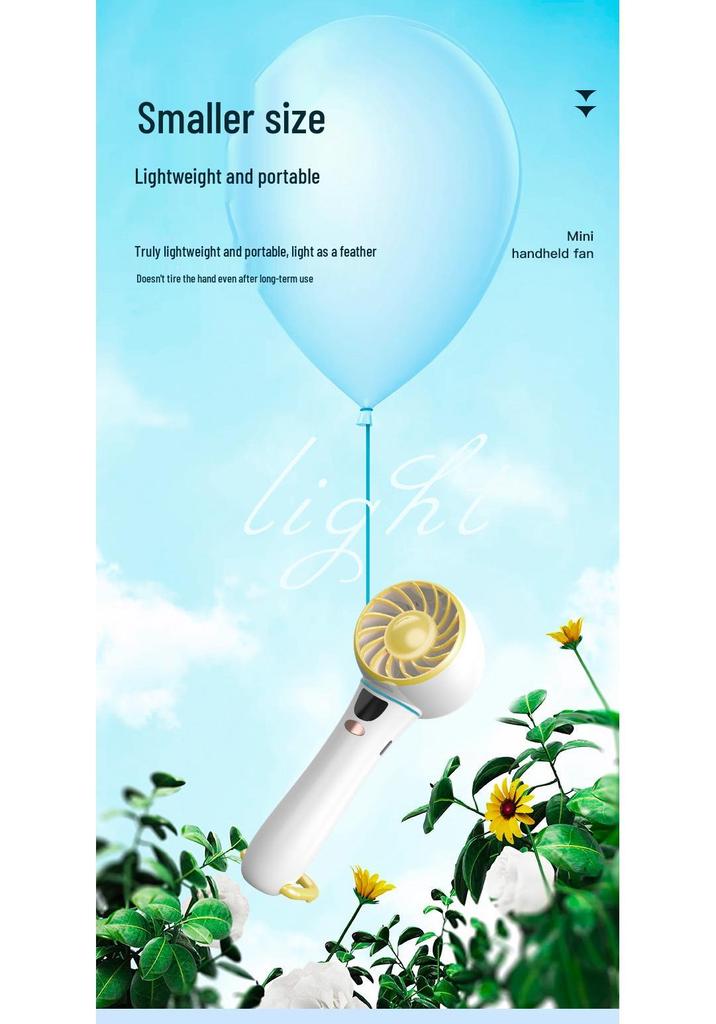 USB Rechargeable Portable Mini Handheld Fan for Desk and Outdoor Use