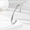 Bracelet jonc minimaliste à ouverture pour femme, Manchette en acier inoxydable pour poignet, Bracelets empilables, Bijoux lisses très polis
