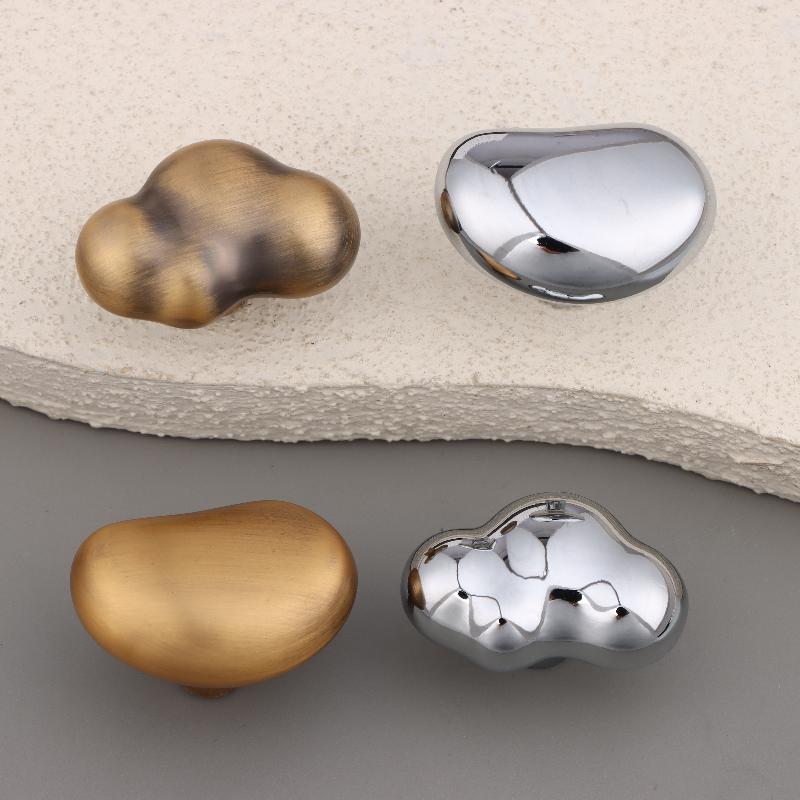Single Hole Drawer Pull 1 Set Bright Silver Handle Cabinet Small Wardrobe Door Sleek Design for Contemporary Home Use