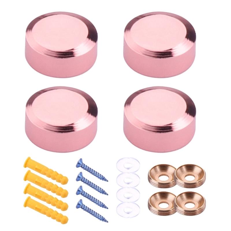 4 Stück Praktische Stabile Messing Roségold Spiegelbefestigungsschrauben Einfache Montage für Innenarchitekten und Enthusiasten