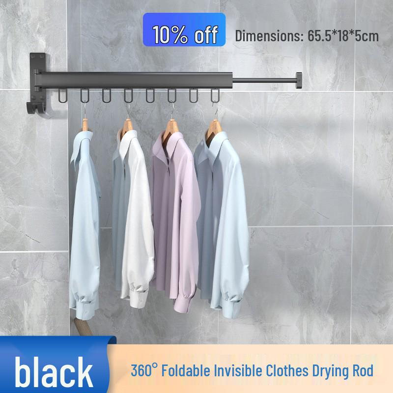 Foldable Wall-Mounted Retractable Clothes & Quilt Drying Rack for Balcony or Indoor Use