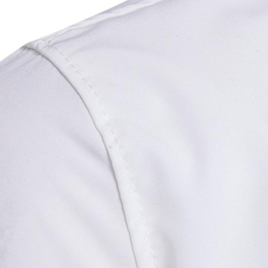 Camicia da uomo autunno primavera finto colletto alla coreana in due pezzi bavero manica lunga cardigan monopetto slim fit top formale da lavoro di media lunghezza