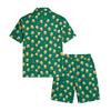 Conjunto Casual de Top Ligero Transpirable Estampado para Hombre y Shorts con Cordón