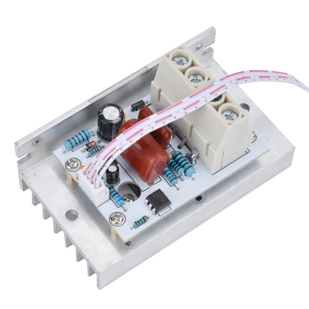 AC220V 80A 10000W Regolatore di Tensione SCR Controllo Velocità Dimmer Termostato Dissipazione del Calore per Controllo Velocità Motore