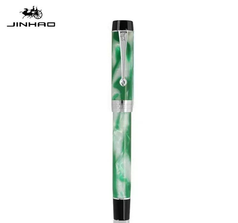 Jinhao 100 Centennial Resin Fountain Pen EF/F M / Bent Nib Golden Clip Business Office School Supplies Stationery PK 9019