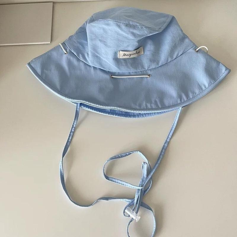 1Pcs Women Summer Quick-Drying Fisherman Hat Large Brim Sunshade Bucket Cap Korean Girl Beach Travel Caps Dual-Use Variable Bag