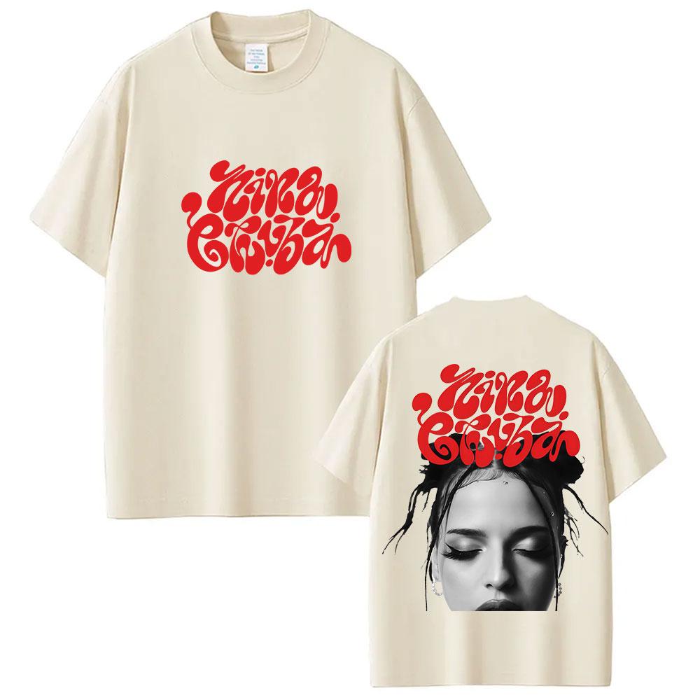 Sängerin Nina Chuba Arena Tour 2026 Grafik T-Shirt Herren Damen Hip Hop Rundhals Baumwolle T-Shirts Mode Übergroß Kurzarm T-Shirts