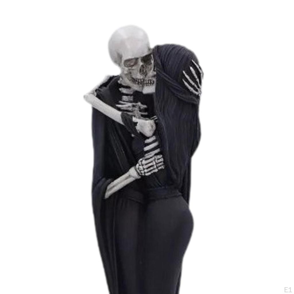 Eternal Embrace Skeletons Figurine Skeleton Decoration Collection Couple Resin Statue for
