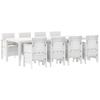 Garden Dining Set 9 Pcs Light Grey Polypropylene