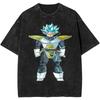 Summer Dragon Ball Vintage T-Shirt Heavyweight Washed Oversized Unisex Anime Vegeta & SSJ4 Goku Graphic Retro