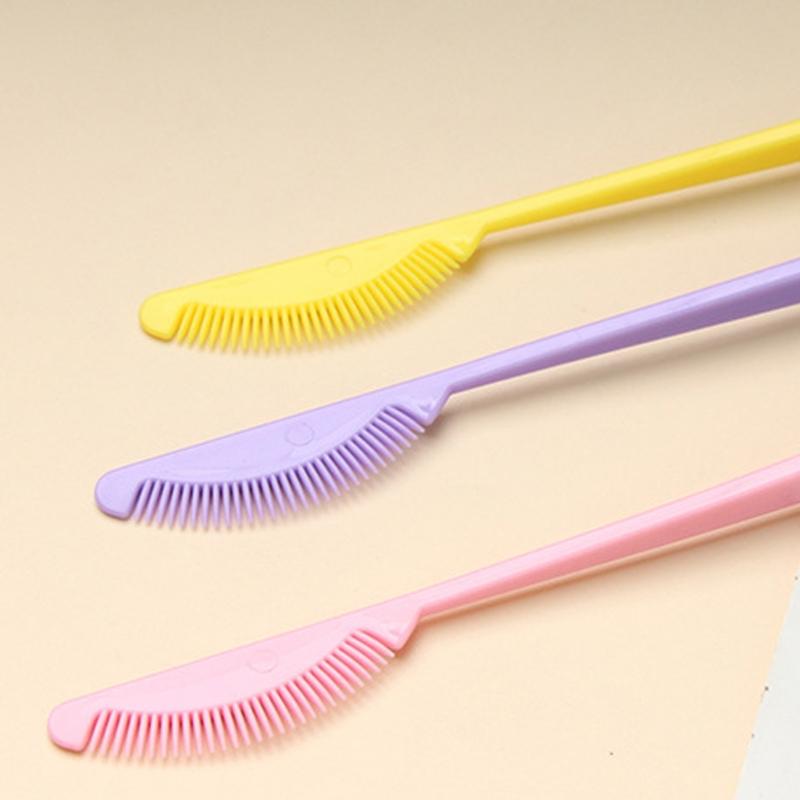 3Pcs Silicone Makeup Tool Set Double Sided Brow Brush And Hair Styler For Quick Touches Ups Travel