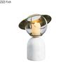 Circular Marble Candle Holder Romantic Dining Table Candlestick Desk Decoration Ornaments Wax Melt Burner Home Candle Holders