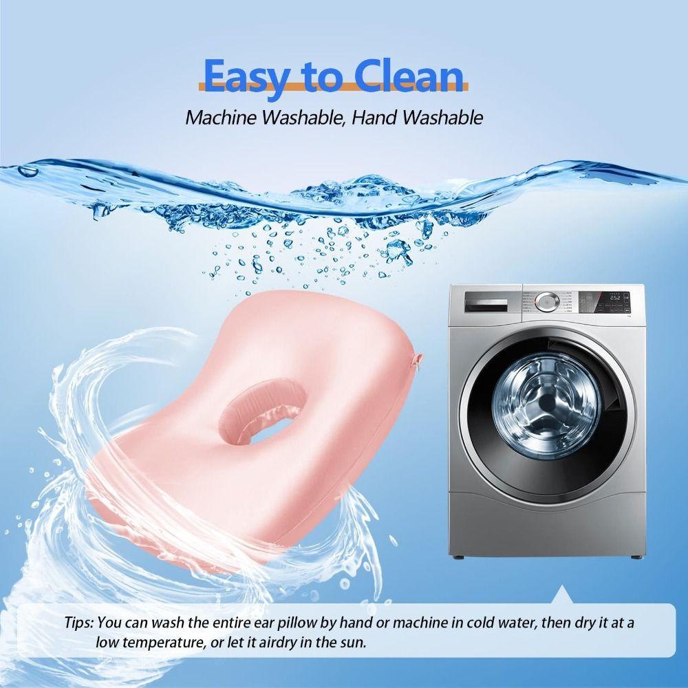 Portable Ear Piercing Pillow Ergonomic Ear Hole Donut Pillow Soft Ear Guard Pillow Bedroom