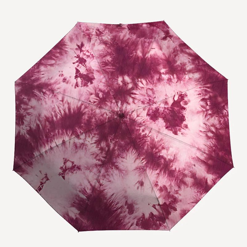 1pc Floral Pattern Automatic Folding Umbrella - Portable Collapsible Design, 8-Rib Iron Frame, Durable Fabric Yy251125168