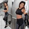 High Waist Women Leggings Reflective Strip Workout Trousers Yoga Pants Sport Fitness Sexy