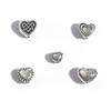 20-50Pcs Love Heart Spacer Beads Antique Metal Gold Cone Pattern Spacer Beads Tibetan Silver Color Beads For Jewelry Making