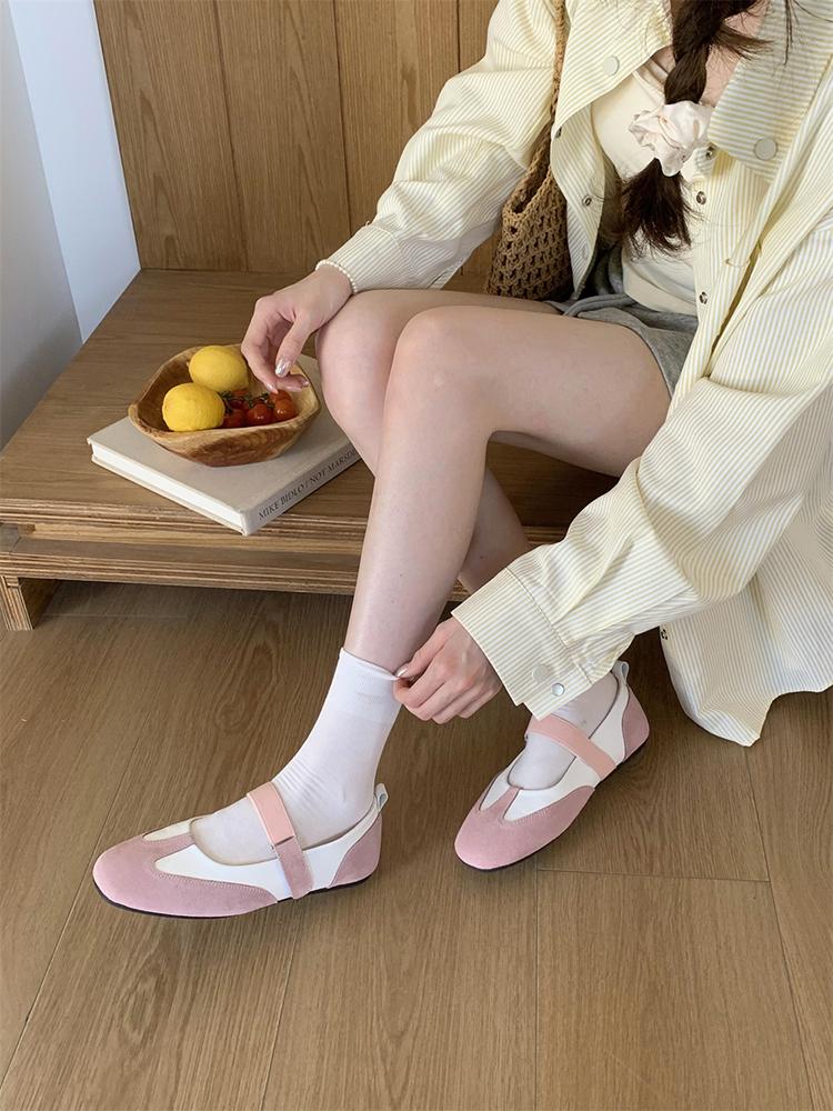 Fashion IPPEUM Red Mary Janes Shoes Women Daily Cute Ballet Flats For Girls Ballerina Sneakers Shoes