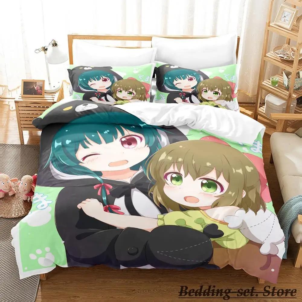 Comfortable Anime Print Bedding Set With Duvet Cover And Pillowcases Single Twin Full Queen King Sizes For Adults And Kids