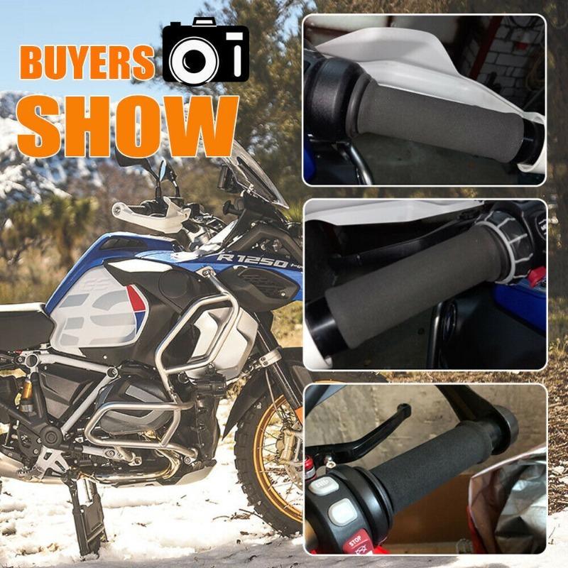 2 Stück Universelle Motorrad Lenkergriffe Rutschfest Weicher Schaumstoff Motorrad Radfahren Lenker Anti-Vibrations Griffabdeckung Zubehör