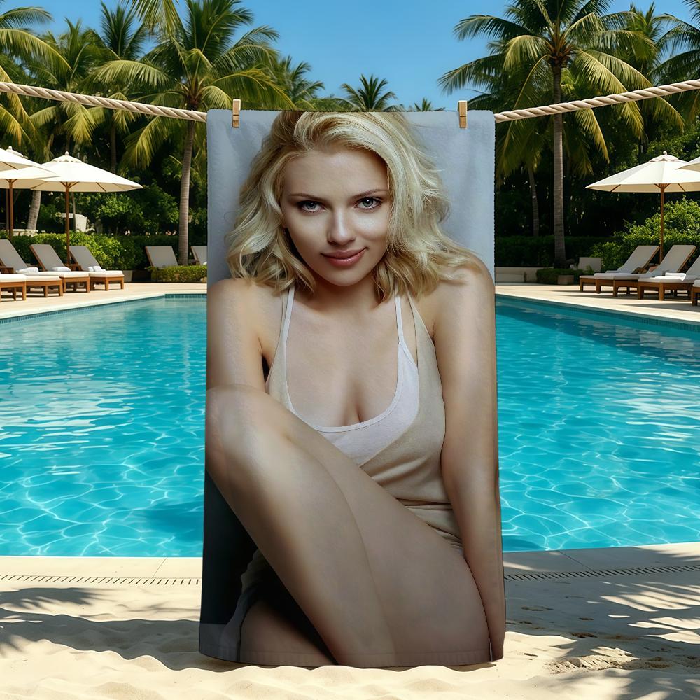 Towel For Outdoor S-Scarlett J-Johansson Actor Camping Beach Towel Super Absorbent Quick-Drying Summer Towel