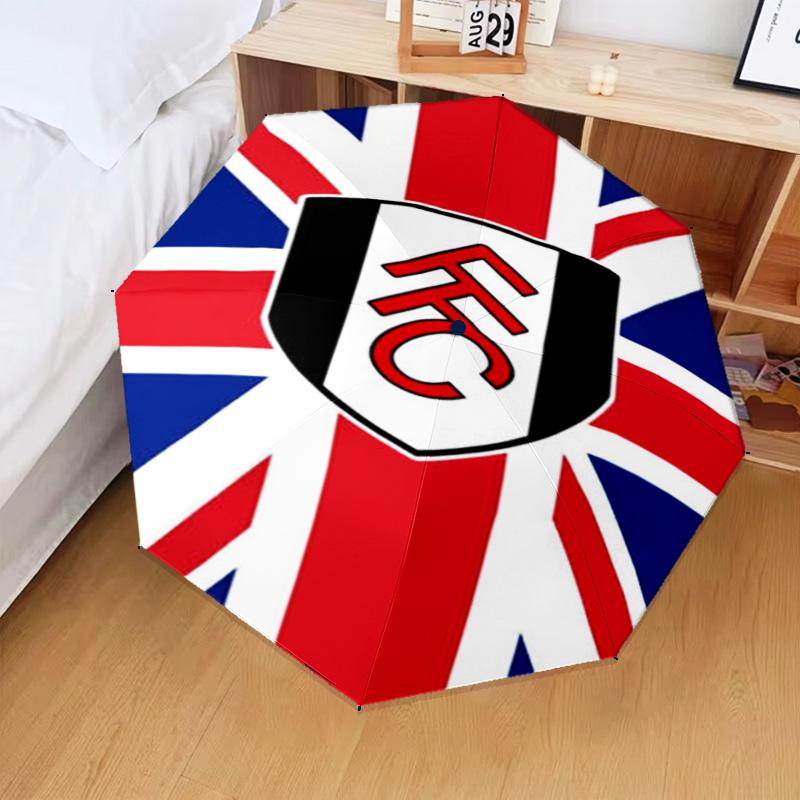 1PC Fulham F.C Printed Umbrella Folding Umbrella, Automatic Umbrella 8-Frame for Travel, Camping Fan Gifts Christmas Gifts