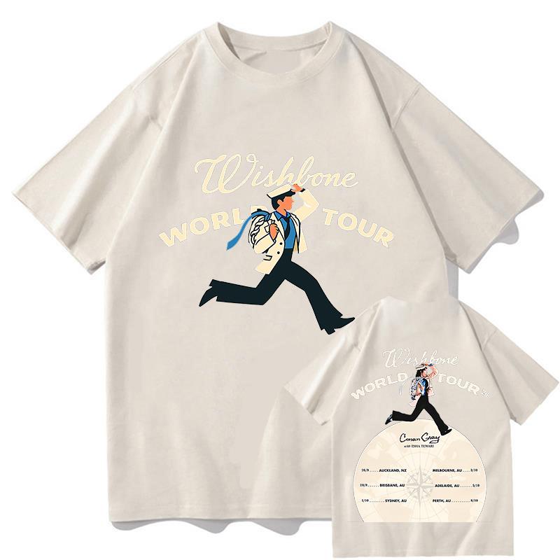 Conan Gray Wishbone World Tour 26 Tshirts Unisex Women Summer Cotton Clothing Casual Fashion Round Neck Short Sleeved Tee
