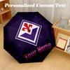 8 Rib Auto Folding Umbrella Fiorentina FC Print Custom Name Text Portable Rain Gear
