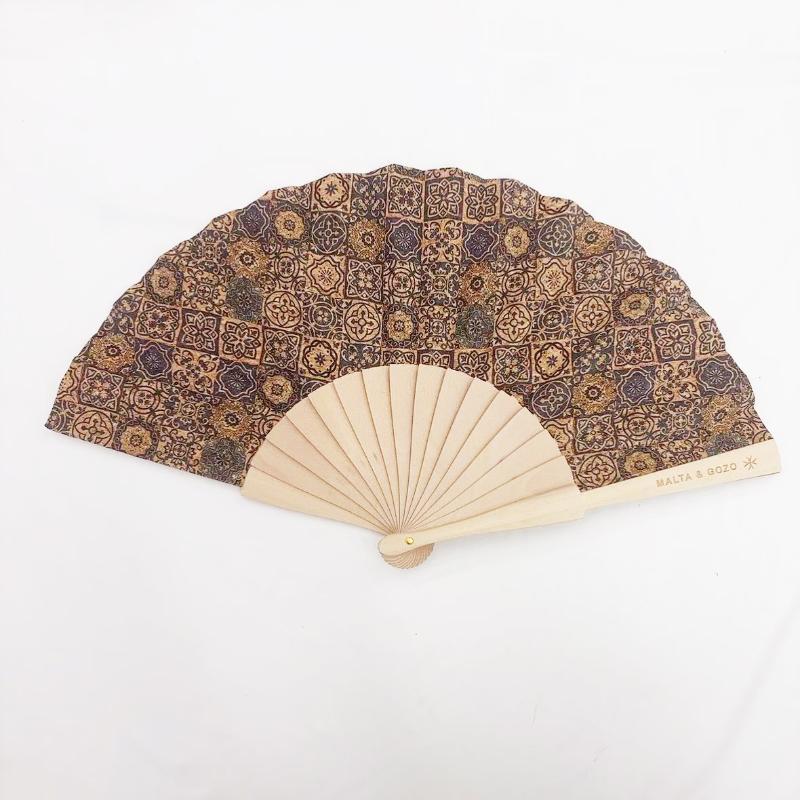 Ventaglio Pieghevole in Sughero Stile Bohemien Vintage Oggetto di Scena Innesto Regalo Ventaglio Portatile Decorazione per la Casa Ventaglio Pieghevole in Legno