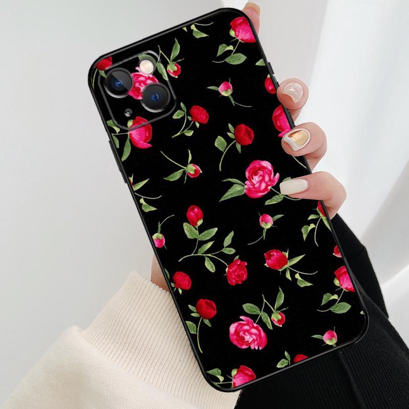 Beautiful Garden Red Roses Flowers Phone Case For iPhone 17 Pro Max 16 15 14 11 12 13 Pro Max mini 15 16 Plus 16e 17 Air Cover