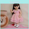 Full Silicone Reborn Baby Doll With Pink Dress And Flower Decoration For Children Christmas
