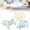 32 Box Paper Clips 3 Colors Innovative Pony Rabbit Dolphin Combo Small Metal Paperclips for Paperwor