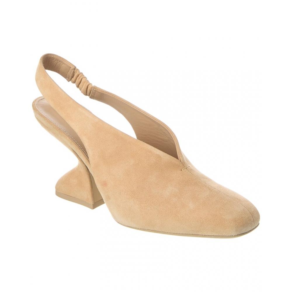 

Salvatore Ferragamo Ferragamo Sloane Suede Slingback Mule Beige US 10/Wide