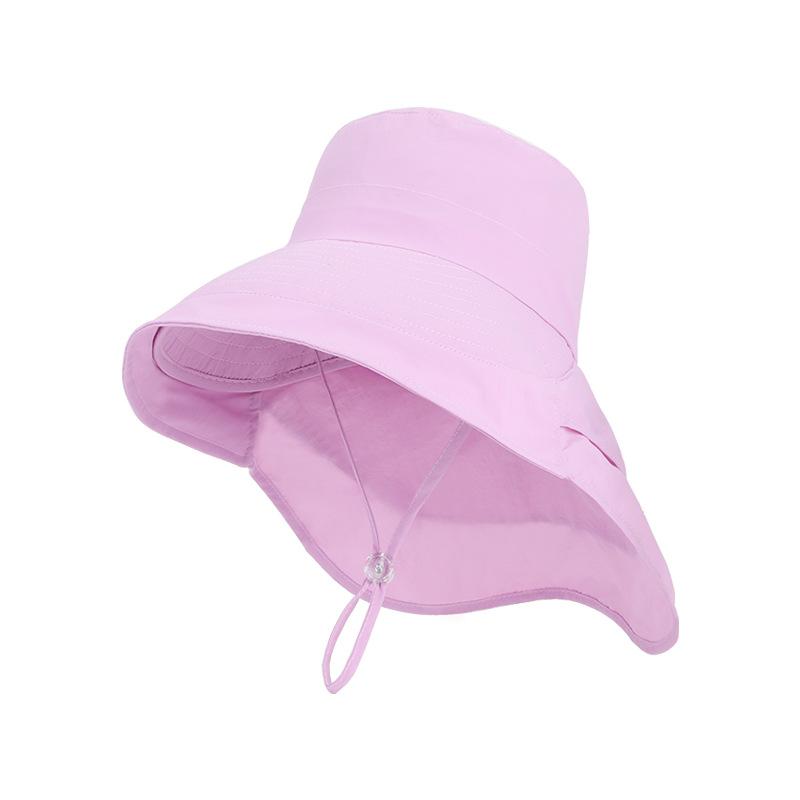 Summer Big Brim Sun Protection Hat Women's Outdoor Travel Versatile Sun Hat Shawl Neck Protection Quick Drying Waterproof Bucket Hat