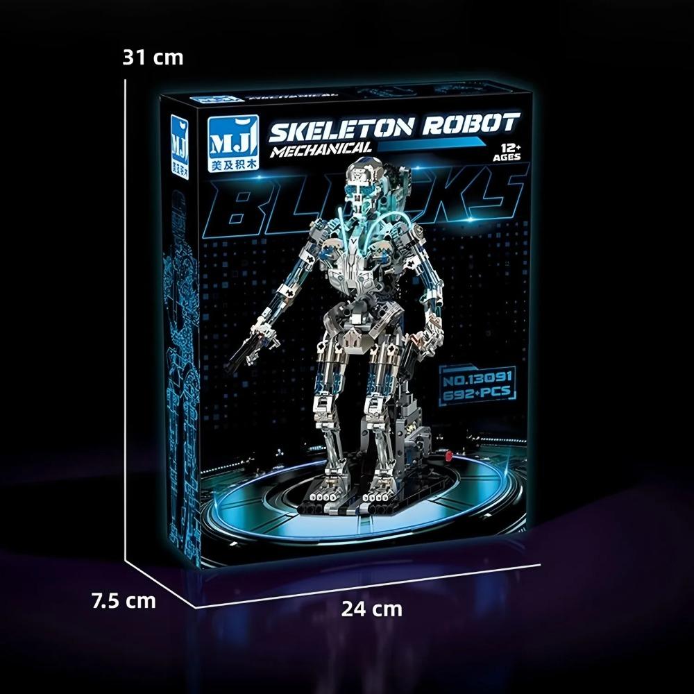 Skeleton Robot Building Block Model, Mechanical Assembly Building Blocks, Children's Building Block Toys, Children's DIY Gifts