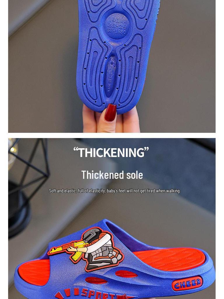 2025 Neue rutschfeste Sommer-Hausschuhe/Sandalen für Jungen (Innen/Außen): Trendig, Cool, Langlebig für den Gebrauch im Kinderzimmer und Badezimmer