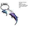 Animal Keychain Pendant Zinc Alloy Dolphin Design Key Chain Easy To Hang Electroplated Metal Ring Backpack Car Accessory Oxidation Resistant
