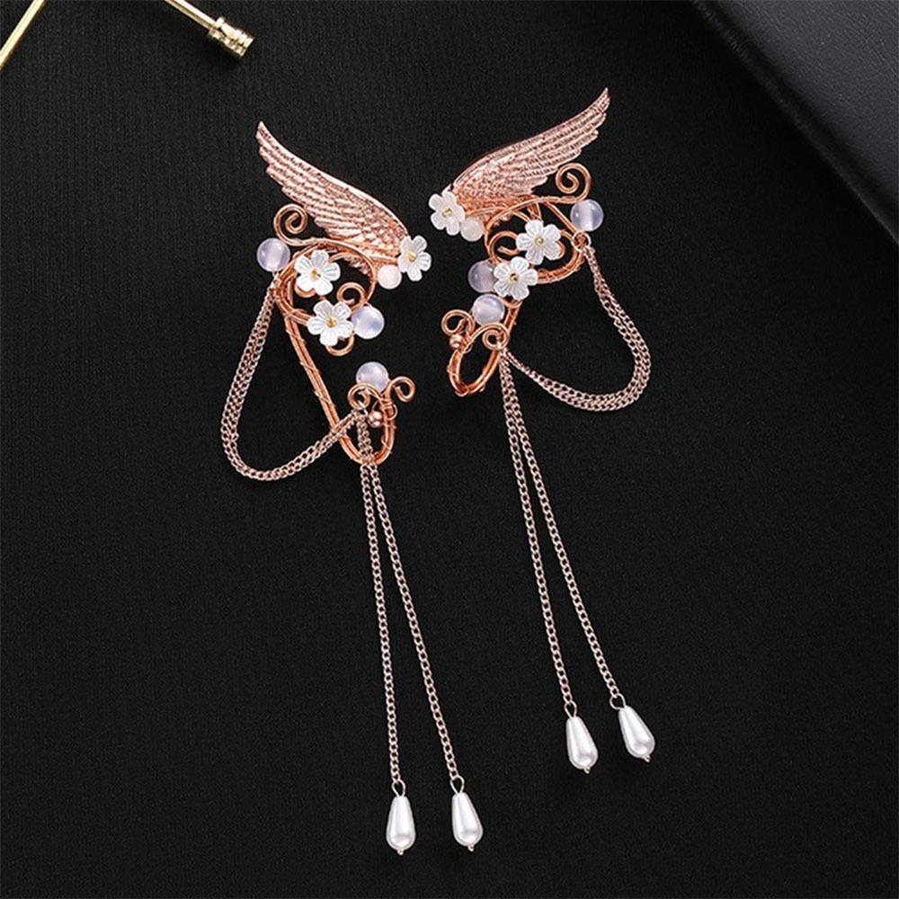 Angel Wings Fairy Earrings for Women Non-Piercing Earrings  for Halloween Christmas Wedding Party