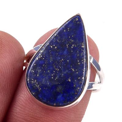 Natural Lapis Lazuli Gemstone Handmade 925 Solid Sterling Silver Ring S.7 L2S93
