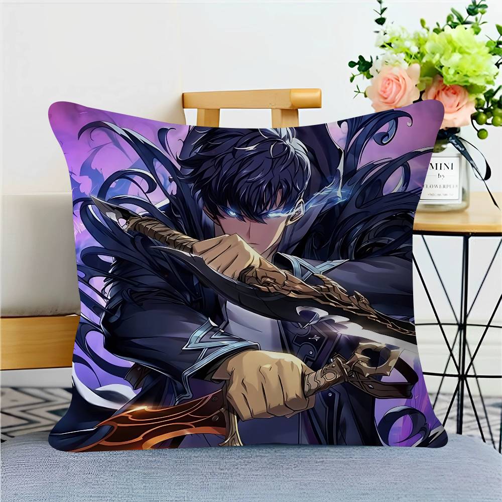 Anime S-Solo-Leveling Cushion Cover Pillow Cover Decor Pillowcase Printed Cushion Case For Couch