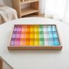 Acrylic Blocks with Wooden Tray Educational Construction Set Clear for Classroom