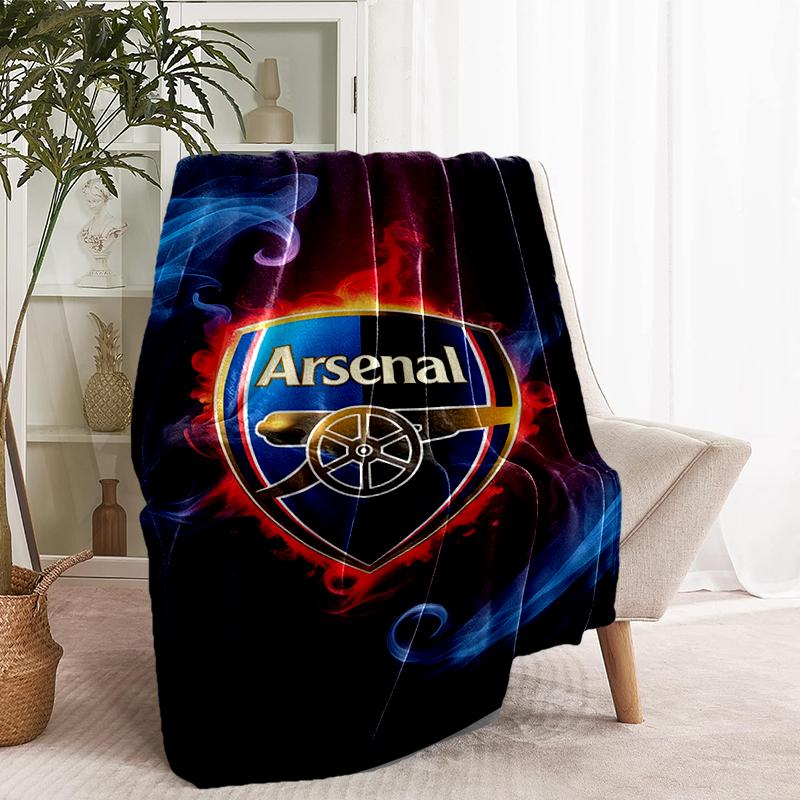 Coperta Stampata Arsenal F.C. - Morbida e Confortevole, per Camera da Letto, Viaggio, Divano, Decorazione Casa - Regalo di Compleanno Natale per Amico