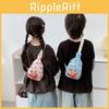 Cute Cartoon Capybara Childrens Chest Pack With Lightweight Nylon Material For School