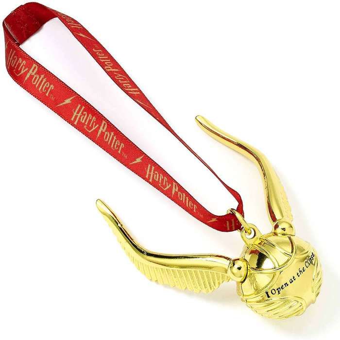 Décoration de Noël - HARRY POTTER - Vif D'Or - Alliage de zinc - Ruban en polyester - Jaune