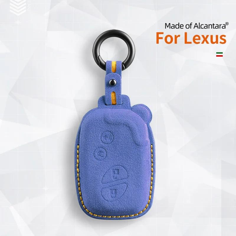 For Lexus Es240 Es350 Rx270 Rx350 Car Key Case Auto Smart Remote Suede Keychain Cover Shell Accessories Protector