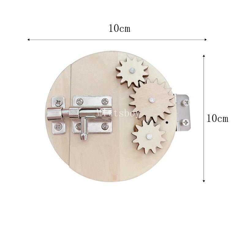 Montessori Busy Board Woodens DIY Accessories Animal Switch Clock Earlys Education Toys Matchmaking Board Hand Educational Toys