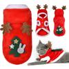 Pet Dog Clothes Autumn Keeps Warm in Winter Flannel Festive Clothes Dog Cat Deer Christmas Tree Clothes New Year Gifts Elk