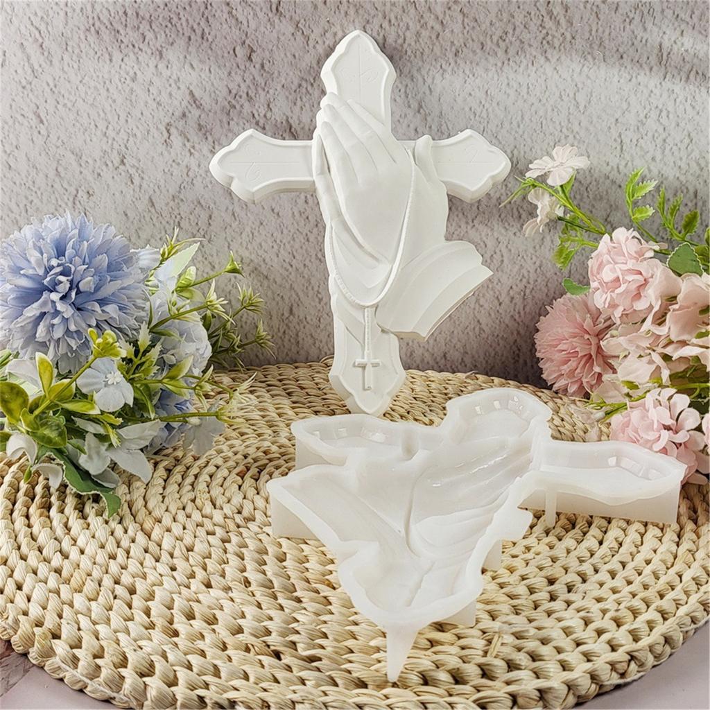 Multipurpose Sturdy Silicone Crosses Plaster Holder Mould Set Portable for Resin Plaster Craft Supplies Assorted Sizes