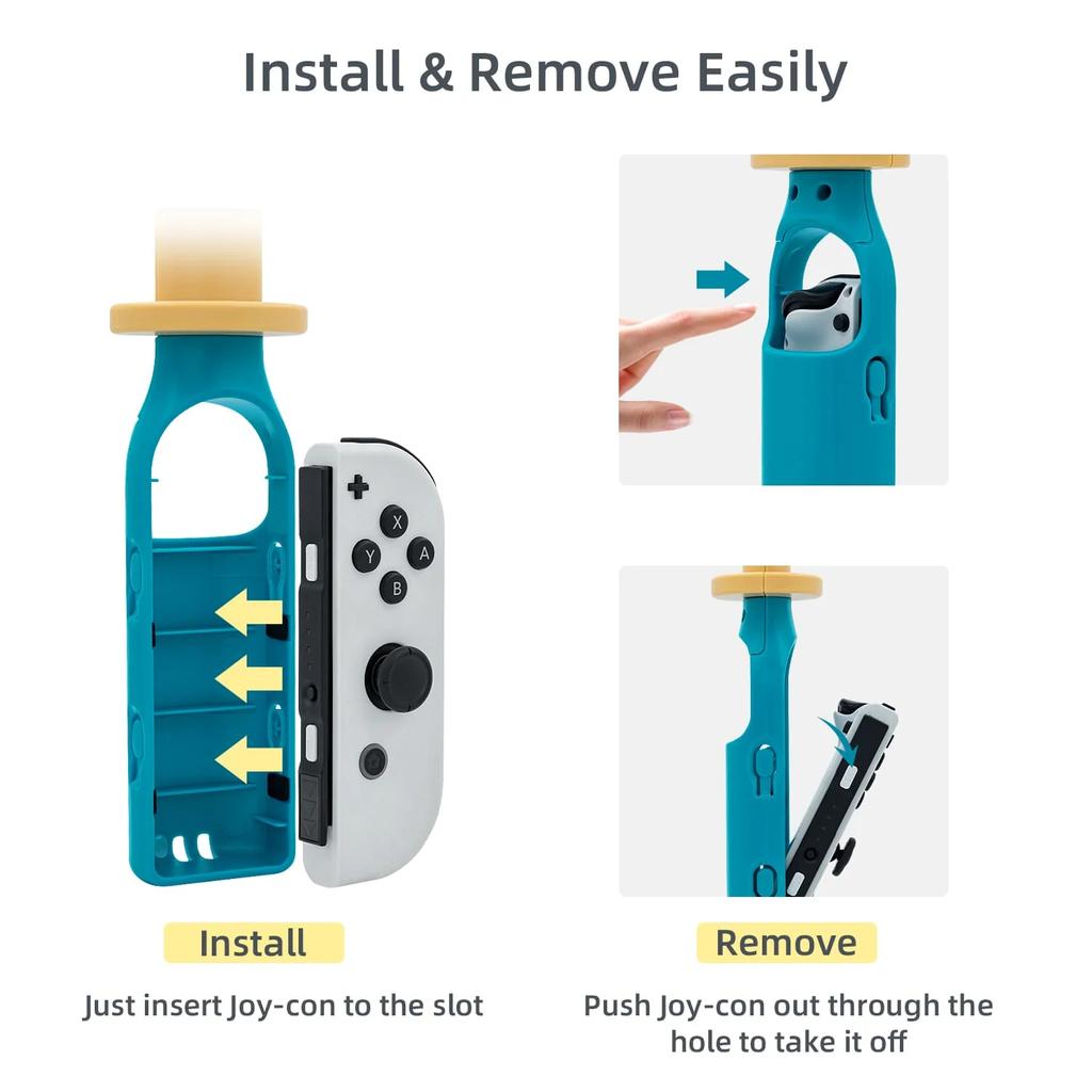 2Pcs Baseball Bat for Nintendo Switch Joy-Con Controller, Baseball Game Controller Accessories Compatible with Nintendo Switch OLED/ Nintendo Switch